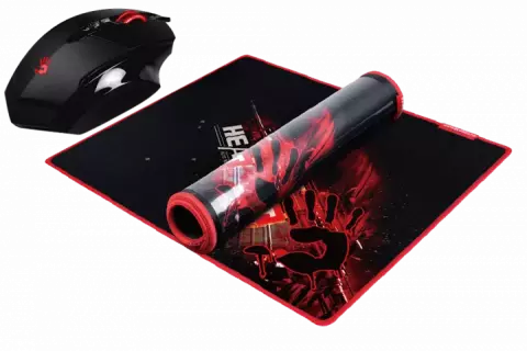 موس سیمی گیمینگ a4tech مدل BLOODY V7M71 به همراه موس پد