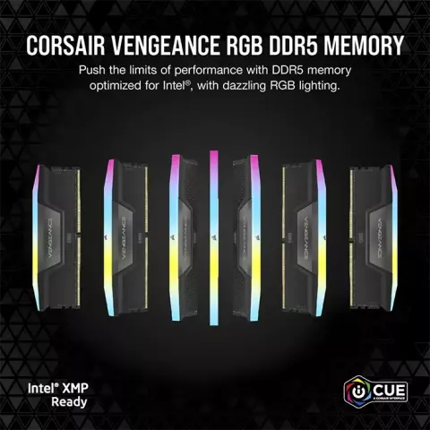 رم دسکتاپ (16GB*2) 32 گیگابایت Corsair مدل VENGEANCE RGB DDR5 5600MHz