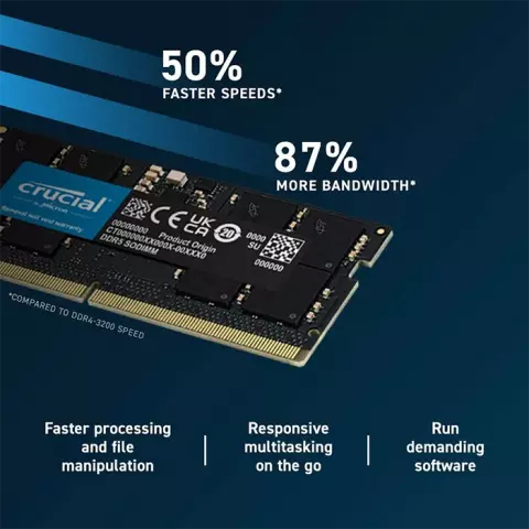 رم لپ تاپ 8 گیگابایت Crucial مدل CT8G48C40S5 DDR5 4800MHz