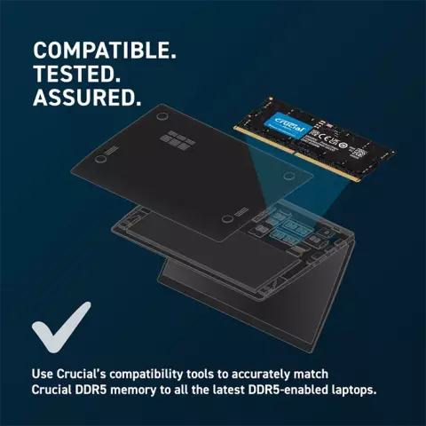 رم لپ تاپ 8 گیگابایت Crucial مدل CT8G48C40S5 DDR5 4800MHz