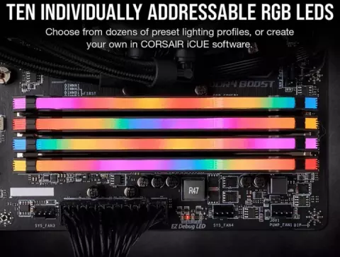 رم دسکتاپ (32GB*2) 64 گیگابایت Corsair مدل Vengeance RGB Pro DDR4 3600MHz