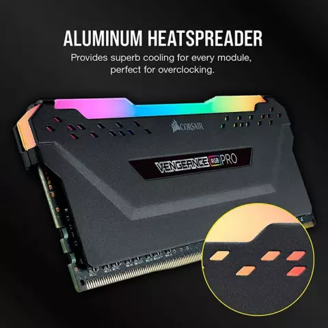 رم دسکتاپ (32GB*2) 64 گیگابایت Corsair مدل Vengeance RGB Pro DDR4 3600MHz