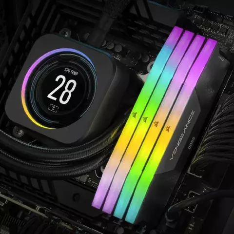 رم دسکتاپ (16GB*2) 32 گیگابایت Corsair مدل VENGEANCE RGB DDR5 6200MHz