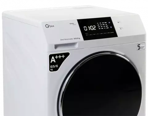 ماشین لباسشویی اتومات 10.5 کیلویی جی‌ پلاس مدل MD1069W