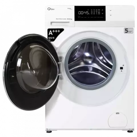 ماشین لباسشویی اتومات 10.5 کیلویی جی‌ پلاس مدل MD1069W