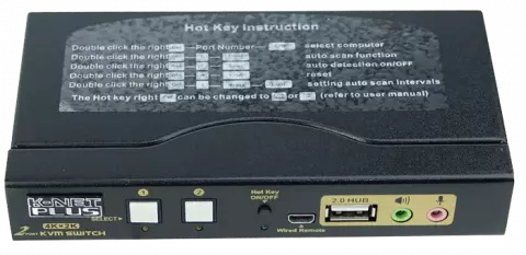 سوییچ 2 پورت KVM کی نت پلاس مدل KPH622