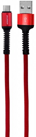 KINGSTAR K30 C 1M BLACK/RED MATIN TYPE-C CABLE