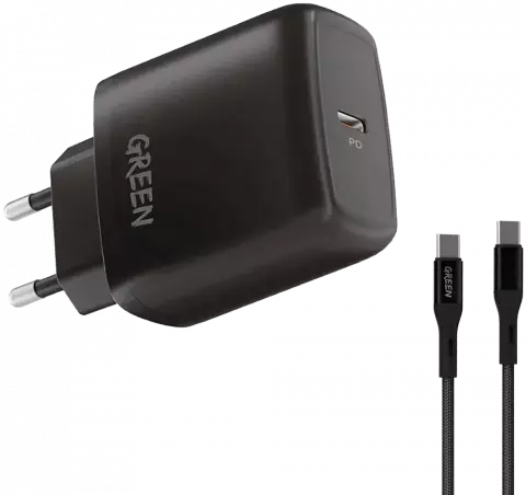 شارژر دیواری Green مدل GN20EUCCBK به همراه کابل USB Type-C