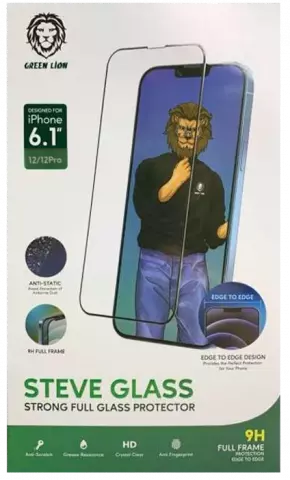 محافظ صفحه نمایش Green Lion مدل Steve Glass مناسب برای iPhone 12 / 12 Pro