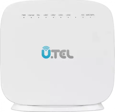 U.TEL V304F WHITE ASLI VDSL2/ADSL2+ WIRELESS MODEM ROUTER