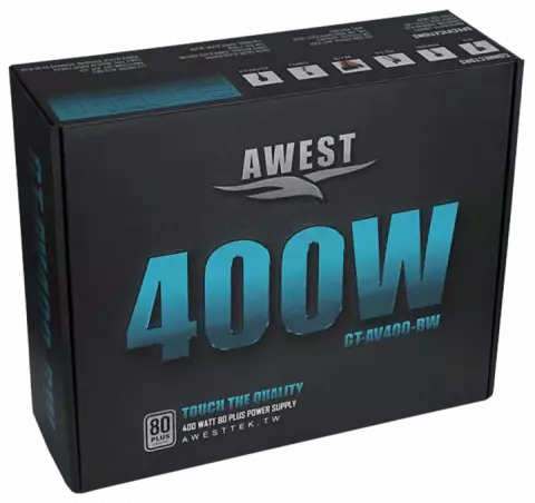 پاور 400 وات AWEST مدل GT-AV400-BW 80Plus Standard