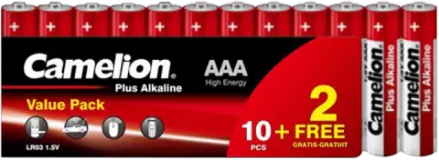 باتری نیم قلمی Camelion مدل PLUS ALKALINE LR03-SP10+2