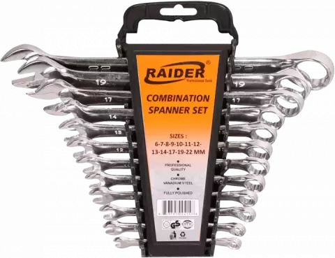 آچار یک سر رینگ یک سر تخت 12 عددی RAIDER