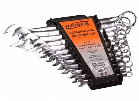 آچار یک سر رینگ یک سر تخت 12 عددی RAIDER