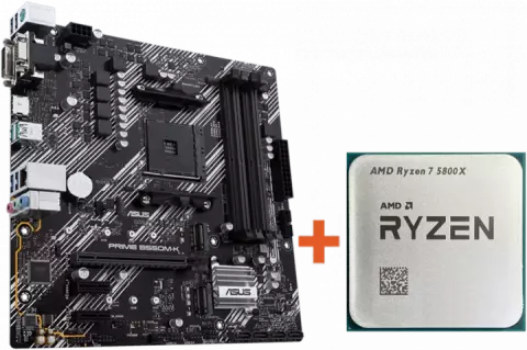 باندل مادربرد Asus Prime B550M-K به همراه پردازنده AMD Ryzen 7 5800X