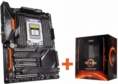 کالا Gigabyte مدل GAMING TRX40 AORUS PRO WIFI + AMD RYZEN THREADRIPPER 3970X B