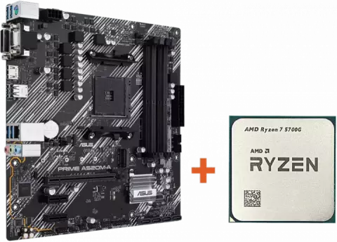 باندل مادربرد Asus Prime A520M-A به همراه پردازنده AMD Ryzen 7 5700G