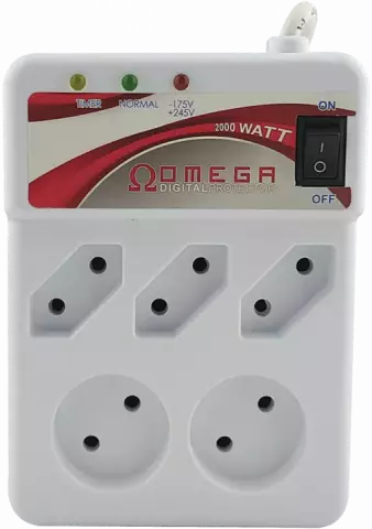 OMEGA 5 PORT 1.5M WHITE POWER STRIP