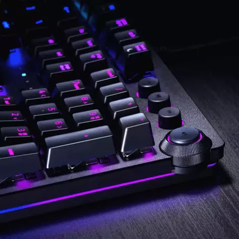 کیبورد سیمی گیمینگ Razer مدل Huntsman Elite با سوییچ بنفش