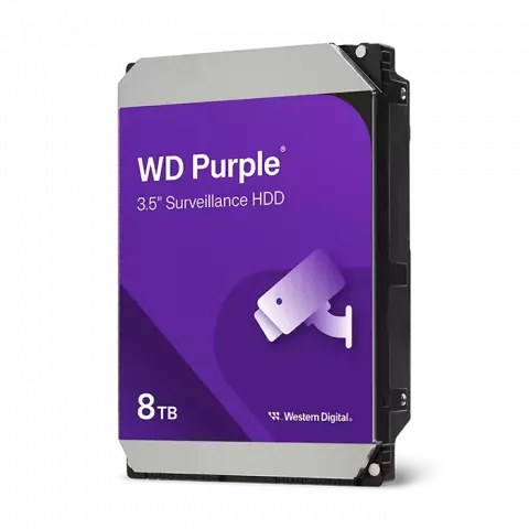 هارد دوربین مداربسته 8 ترابایت WD مدل Purple Surveillance WD85PURZ