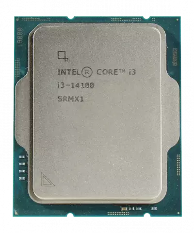 نمای جلو پردازنده Intel مدل Core i3 14100