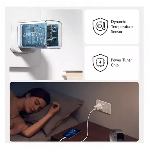 شارژر دیواری 40 وات Anker مدل 521Nano Pro A2038
