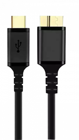 K-NET PLUS TYPE-C TO MICRO-B USB 3.0 0.6M BLACK ALBORZ CABLE