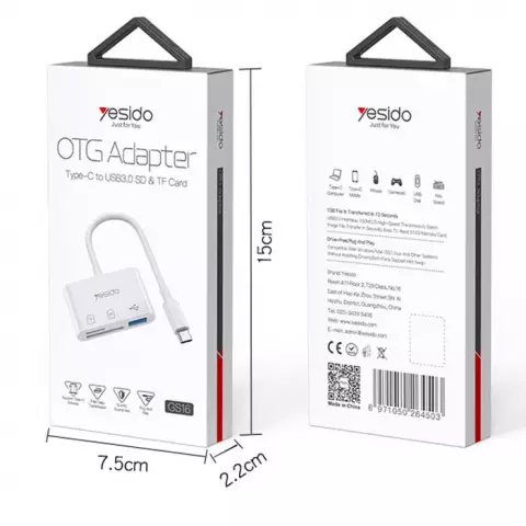 کابل تبدیل OTG Type-C یسیدو مدل GS16