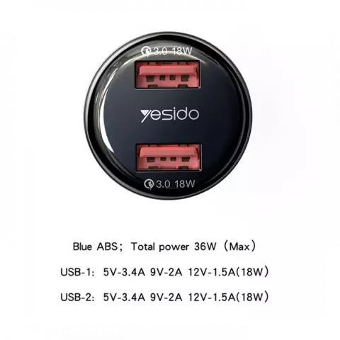شارژر فندکی Yesido مدل Y51
