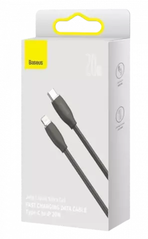 کابل شارژ 1.2 متری Type-C به Lightning باسئوس مدل Jelly Liquid Silica CAGD020001
