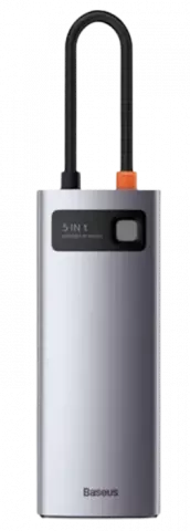هاب 5 پورت Baseus مدل Metal Gleam 5 in 1 WKWG020013