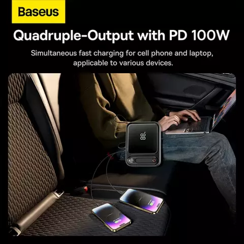 پاور بانک و جامپ استارتر خودرو 3000 میلی‌آمپر ساعت Baseus مدل Super Energy Ultra Car Jump Starter BS-CH005