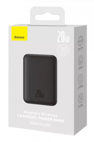 پاور بانک 6000 میلی‌آمپر ساعت Baseus مدل Magnetic Mini PPCXM06