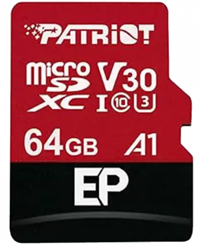 مموری کارت 64 گیگابایت Patriot مدل EP microSDXC کلاس 10 استاندارد UHS-I U3