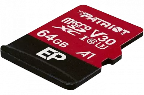 مموری کارت 64 گیگابایت Patriot مدل EP microSDXC کلاس 10 استاندارد UHS-I U3