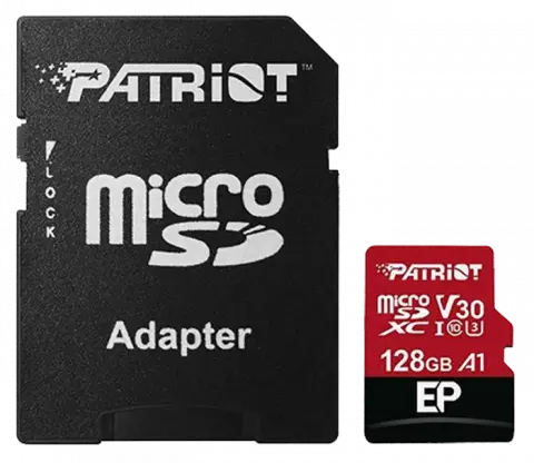 مموری کارت 128 گیگابایت Patriot مدل EP microSDXC کلاس 10 استاندارد UHS-I U3