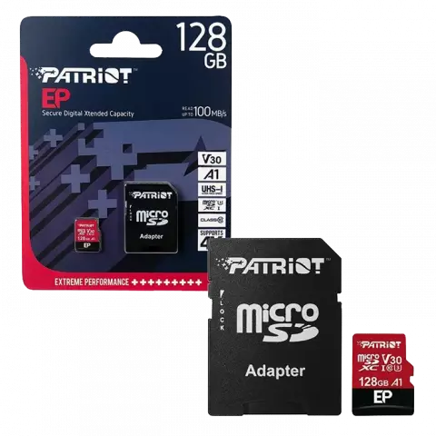 مموری کارت 128 گیگابایت Patriot مدل EP microSDXC کلاس 10 استاندارد UHS-I U3