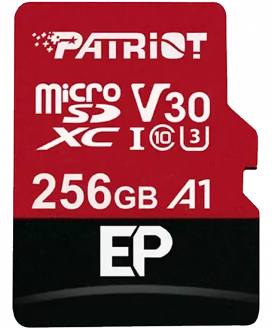 مموری کارت 256 گیگابایت Patriot مدل EP microSDXC کلاس 10 استاندارد UHS-I U3