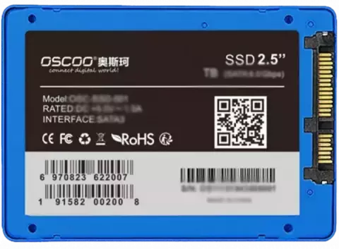 حافظه SSD اینترنال 128 گیگابایت OSCOO مدل BLUE OSC-SSD-001