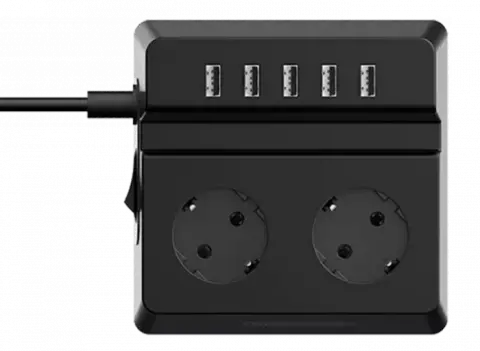 چند راهی برق و محافظ ORICO مدل ODC-2A5U-V1-EU