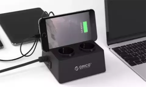 چند راهی برق و محافظ ORICO مدل ODC-2A5U-V1-EU