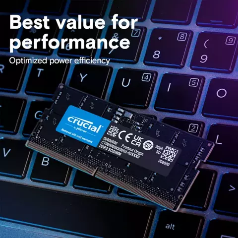 رم لپ تاپ 32 گیگابایت Crucial مدل CT32G52C42S5 DDR5 5200MHz