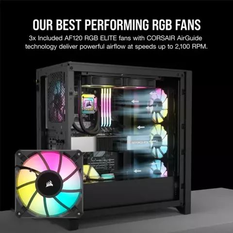 کیس گیمینگ Corsair مدل iCUE 4000D RGB AIRFLOW