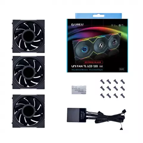 فن کیس Lian Li مدل UNI FAN TL LCD 120 REVERSE BLADE