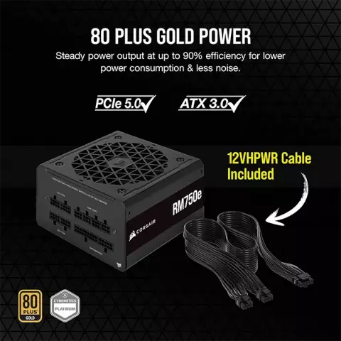 پاور 750 وات Corsair مدل RM750E 80Plus Gold