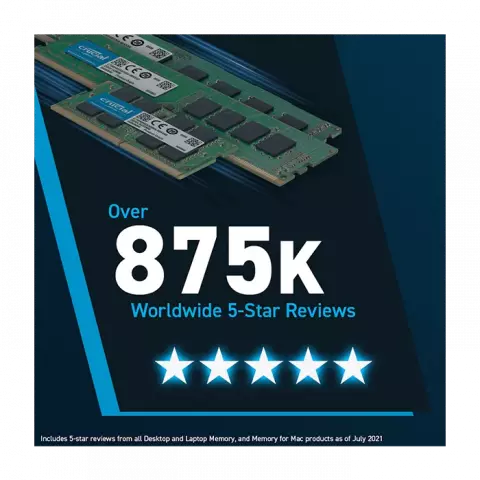 رم دسکتاپ (32GB*1) 32 گیگابایت Crucial مدل CT32G56C46U5 DDR5 5600MHz