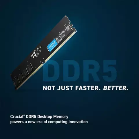 رم دسکتاپ (16GB*1) 16 گیگابایت Crucial مدل CT16G48C40U5 DDR5 4800MHz