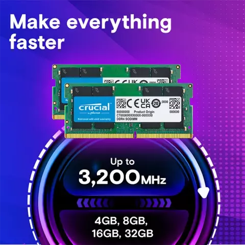 رم لپ تاپ 8 گیگابایت Crucial مدل CB8GS3200 DDR4 3200MHz