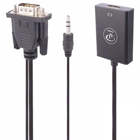 کابل تبدیل VGA به HDMI ایکس پی پروداکت مدل XP-T906K همراه با کابل AUX