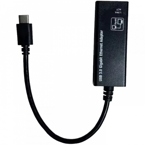 D-NET BLACK USB TYPE-C TO RJ45 GIGABIT ETHERNET NETWORK ADAPTER